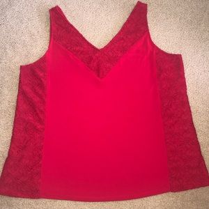 Lane Bryant Red Sleeveless Top, Size 18/20